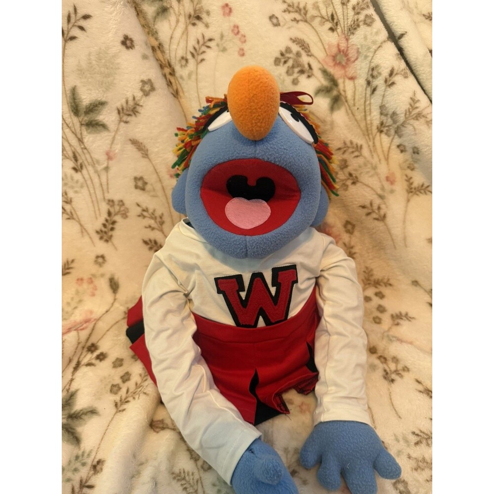 FAO Schwarz Whatnot Workshop Blue Plush Hand Puppet Muppet Cheerleader